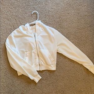 White cropped jacket